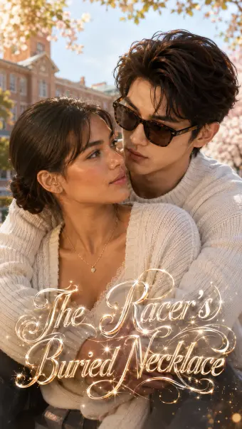 A generated vertical series cover — two leads in golden afternoon light, with the show's title set in script lettering